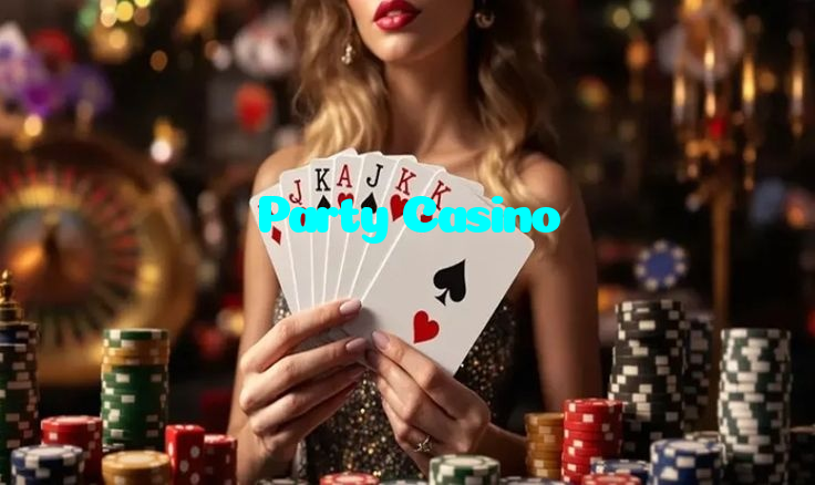 Party Casino casino presented on mobile device in Pakistan with slots and live games
